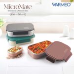 WARMEO MICROMATE Microwave-Safe Stainless Steel Lunch Box, Bpa Free, Perfect for Office, School, Travelling, Combo(800ml+150 ml),Green - Image 7