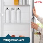 MILTON Costa 1000 Pet Water Bottle Set of 2, 1 Litre Each | Airtight & Leakproof Stainless Steel Lid | Unbreakable, BPA-Free, Reusable Plastic Fridge Bottles for Home, Office, School, Travel - Image 3