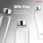 MILTON Costa 1000 Pet Water Bottle Set of 2, 1 Litre Each | Airtight & Leakproof Stainless Steel Lid | Unbreakable, BPA-Free, Reusable Plastic Fridge Bottles for Home, Office, School, Travel - Image 4