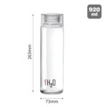 CELLO H2O Glass Water Bottle for Office & Daily Use 920 ml, Transparent | Durable & Stylish, Freezable & Fridge Safe, Leakproof Wide Mouth Leadfree Toughened Glass Water Bottle For Kitchen & Travel - Image 9