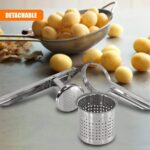 Imaashi Multipurpose Food Press & Ricer - Make Smooth Mashed Potatoes, Apple Sauce, Lemon Squeezes & Purees with Ease - Image 3