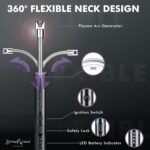 Rechargeable Electric Gas Lighter for Kitchen, Lighter for Gas Stove, Candles, Pooja, 1 Year Warranty, C-Type USB, Kitchen Tools, Multi Purpose - 360° Flexible & Windproof, Black - Image 5