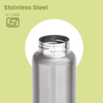 MILTON Aqua 1000 Stainless Steel Water Bottle, 920 ml, Silver | Leak Proof | Office Bottle | Gym Bottle | Home | Kitchen | Hiking | Treking, Travel (Pack of 1) - Image 4