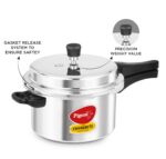Pigeon By Stovekraft Favourite Induction Base Aluminium Pressure Cooker with Outer Lid, 5 Litres, Silver - Image 4