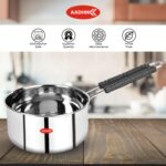 AADHIK Stainless Steel Sauce Pan, Tea Pan, Milk Pan Heavy Guage 1.5 Litre (Induction and Gas Stove Friendly), Silver - Image 6