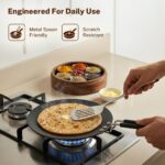 Prestige Hard Anodised Roti Tawa 22.5 cm | Thick Base (4 mm) | Gas & Induction Compatible | Metal Spoon Friendly | Stay Cool Handle | Wide Base | 2Y Warranty | ISI - Image 7