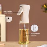 Nestasia Glass Oil Sprayer Bottle for Kitchen (220ml) - 100% Food-Safe Vinegar & Olive Oil Spray Bottle for Healthy Cooking, Salad Dressing, Air Fryer, BBQ & Grilling (Beige) - Image 4