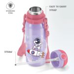 MILTON Torque 650 ISI Certified Stainless Steel Water Bottle, Leak Proof, Rust Proof, Single Walled,1 Yr Warranty, Ideal Sipper Water Bottle for School Kids Bottle, 625 ml, Purple (Astronaut) - Image 4
