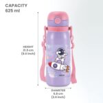 MILTON Torque 650 ISI Certified Stainless Steel Water Bottle, Leak Proof, Rust Proof, Single Walled,1 Yr Warranty, Ideal Sipper Water Bottle for School Kids Bottle, 625 ml, Purple (Astronaut) - Image 6