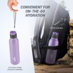 MILTON Caper 750 Stainless Steel Water Bottle 670 ml, Single Walled, ISI Certified I Leak Proof Lid, Rust Proof I for School, Office, Gym I Purple - Image 4