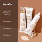 Swiss Beauty Primer Mousse Foundation Weightless Smooth & Velvet Touch, Matte Finish, Face Makeup, Natural Beige, 30ml - Image 3