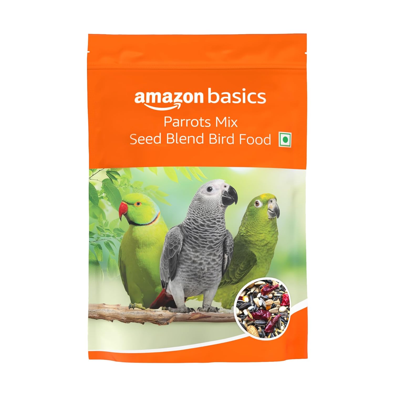 Amazon Basics Mix Seed Bird Food for Parrots, African Grey *