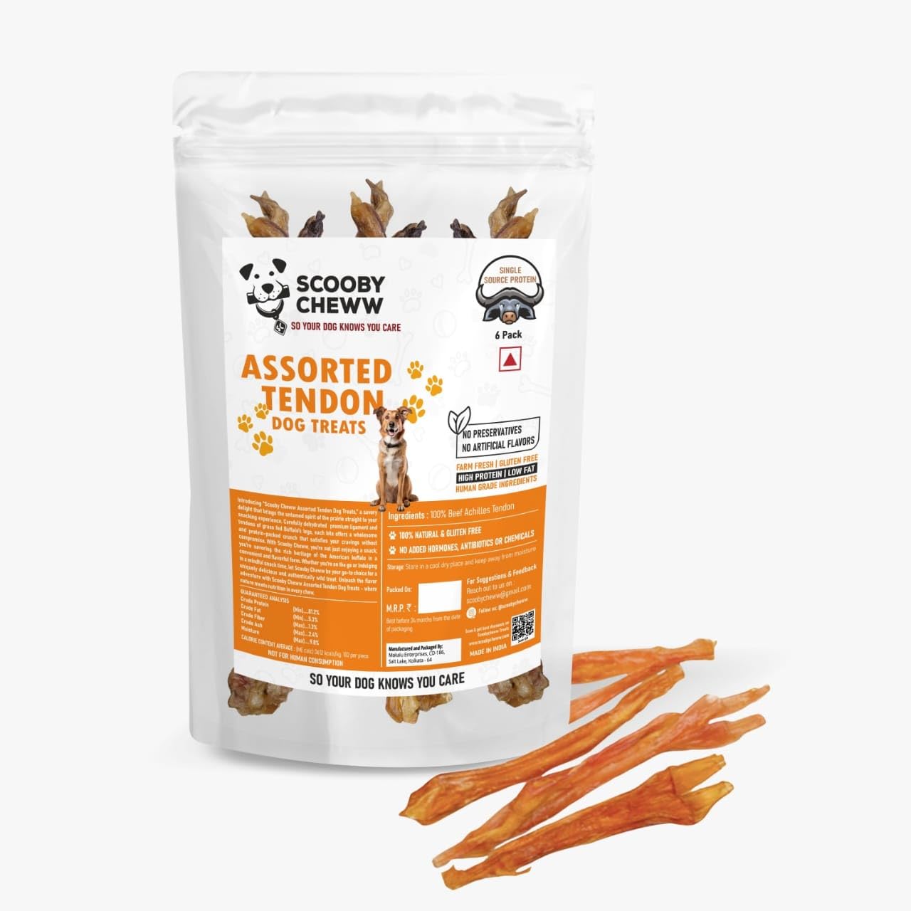 Assorted Tendon Dog Treats | 100% Natural, High-Protein, Low Fat *