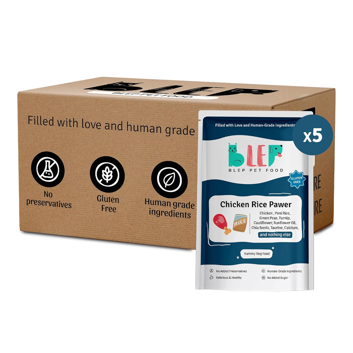 BLEP Chicken Rice Natural Dog Food 100g | 1 Pack *