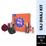 Blue Heaven Saj Dhaj Festive Makeup Kit for women- Vanilla, Pack of 10 | Full face Makeup kit, Fair Tone combo, 19g+26.3ml - Image 2
