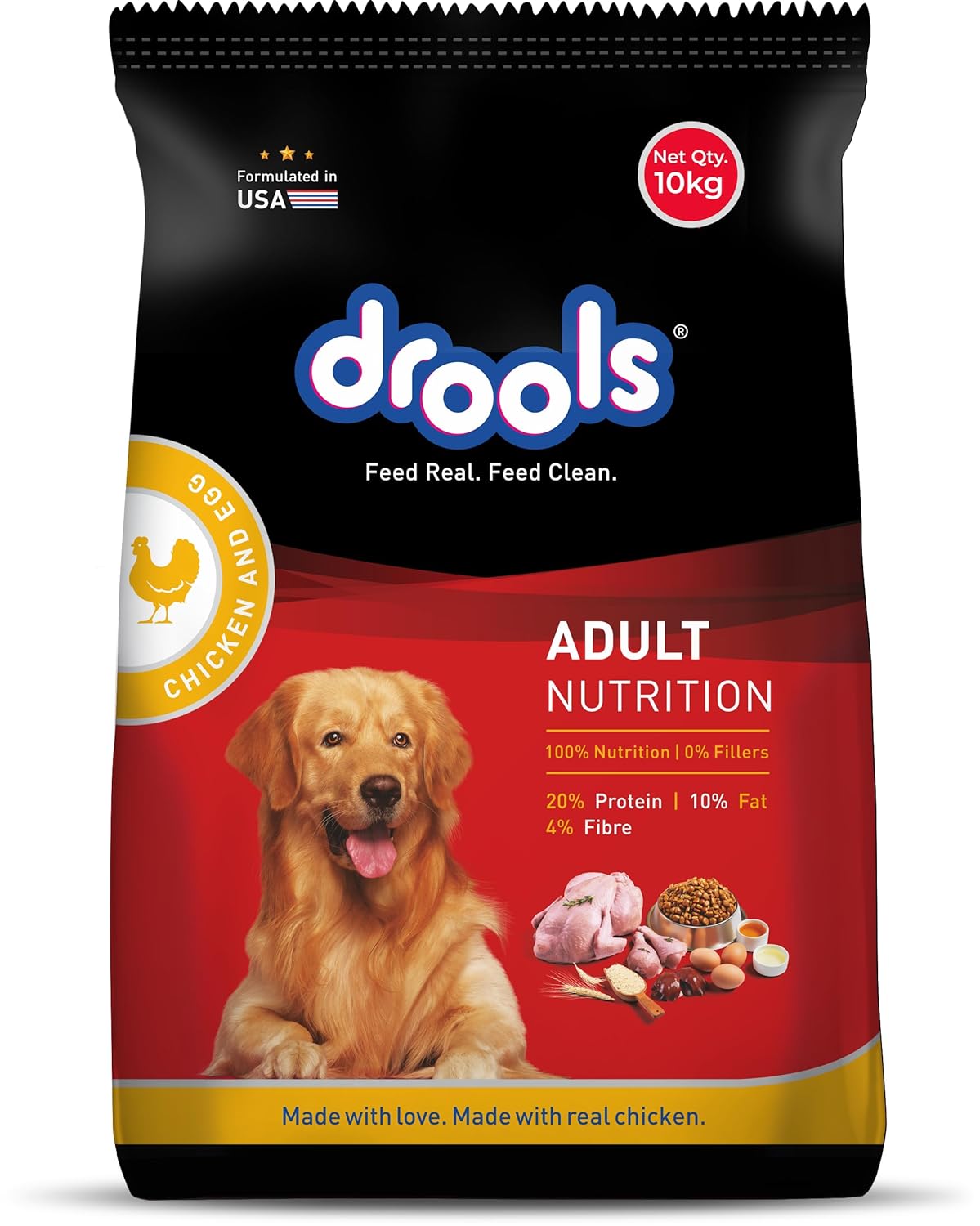 Drools Adult Dry Dog Food 10kg | Chicken & Egg *