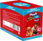 Drools Adult Wet Dog Food 10 Pouches + 2 Pouches Free (12 x 60g) | Real Chicken and Chicken Liver Chunks in Gravy | Healthy Skin and Coat | Maintains Joint Health | Better Digestibility and Health - Image 2