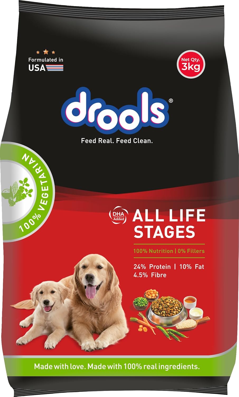 Drools Dry Dog Food All Lifestages 3kg Pack | 100% *