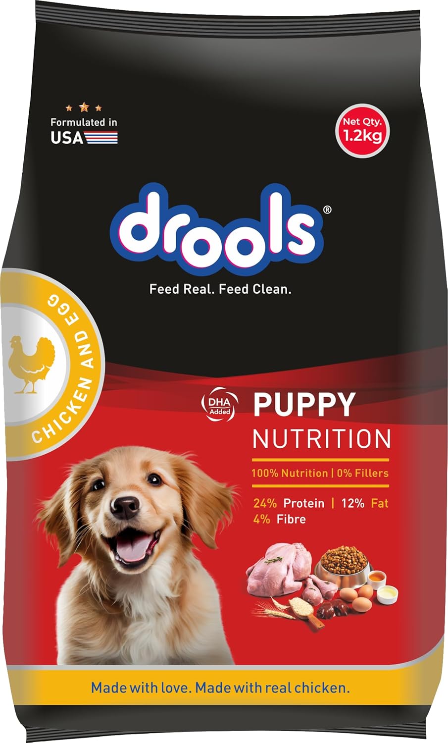 Drools Puppy Dry Dog Food 1.2Kg Pack | Chicken and *