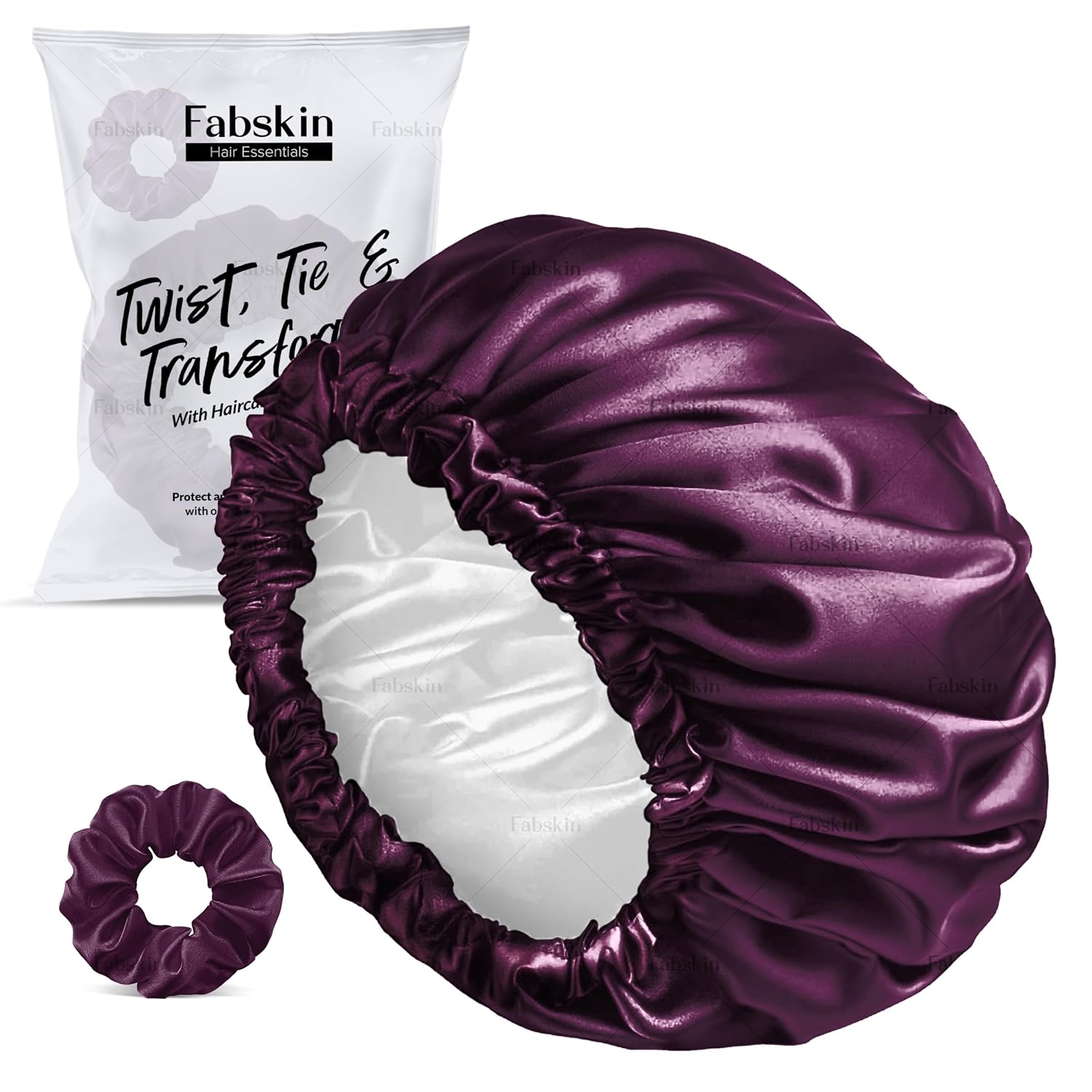 FABSKIN Luxury Satin Silk Hair Bonnet Cap for Sleeping with *