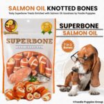 Foodie Puppies Superbone All Natural Chicken Knotted Dog Treat, 7 in 1 (Salmon Oil, Pack of 1) | Highly-Digestible Training Chew Treat | Healthy and Tasty Snack Suitable for All Breeds of Dogs - Image 2