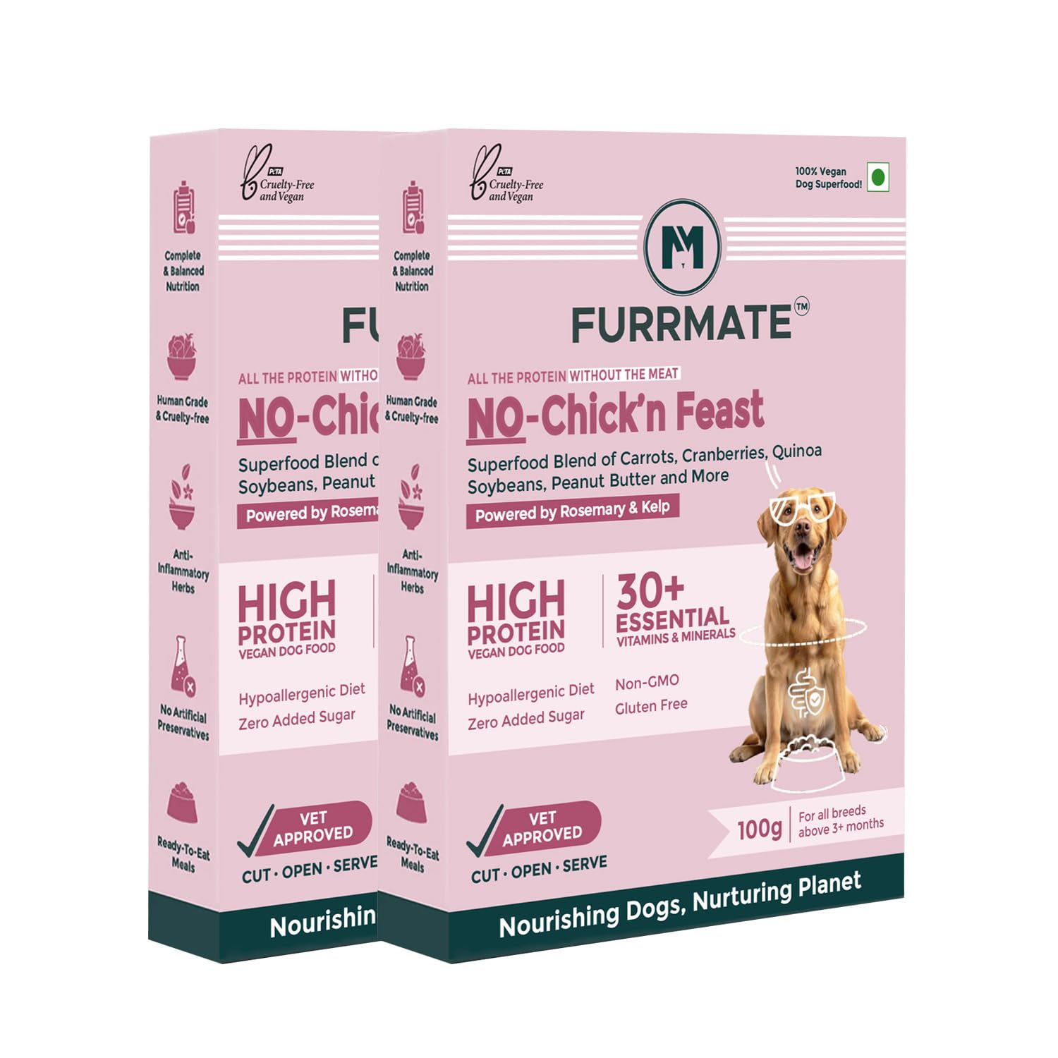 Fresh Wet Dog Food Vegan and Nutritionally Complete | for *