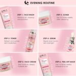 Globus Naturals Revival Rice Ceramide Festive Combo, For Korean Glass Skin, Set of 6 Face Wash 100gm, Cream 50gm, Scrub 50gm, Peel off Mask 100gm, Serum 30ml, Toner 100ml (430gm, RiceCombo16_Diwali) - Image 2