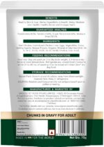 Grain Zero Adult Wet Dog Food 70gm | Real Chicken Chunks in Gravy | 48% Meat Inclusion, No Grain Formula, Gluten-Free | Promotes Healthy Skin & Coat | All Breeds - Image 2