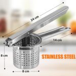 Imaashi Multipurpose Food Press & Ricer - Make Smooth Mashed Potatoes, Apple Sauce, Lemon Squeezes & Purees with Ease - Image 2