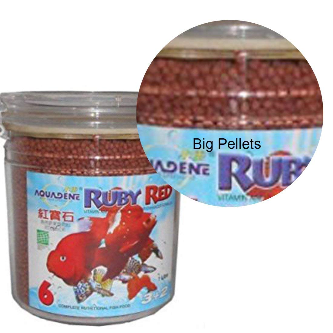 JAINSONS PET PRODUCTS All Life Stages Aquadene Pellet Ruby Red Complete Nutritional Fish Food For Red Parrot Flower Horn Gold Fish.(1 Liter) - Image 2