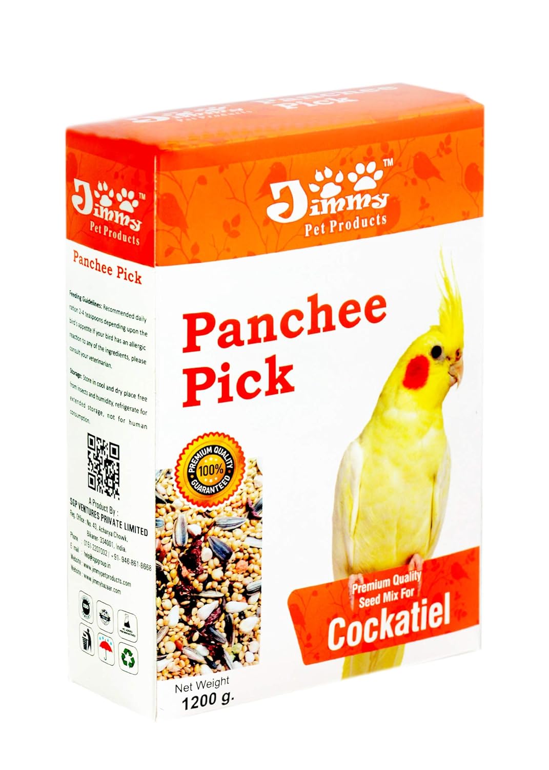 Jimmy Pet Products Bird Food Panchee Pick Cockatiel Bird Food *