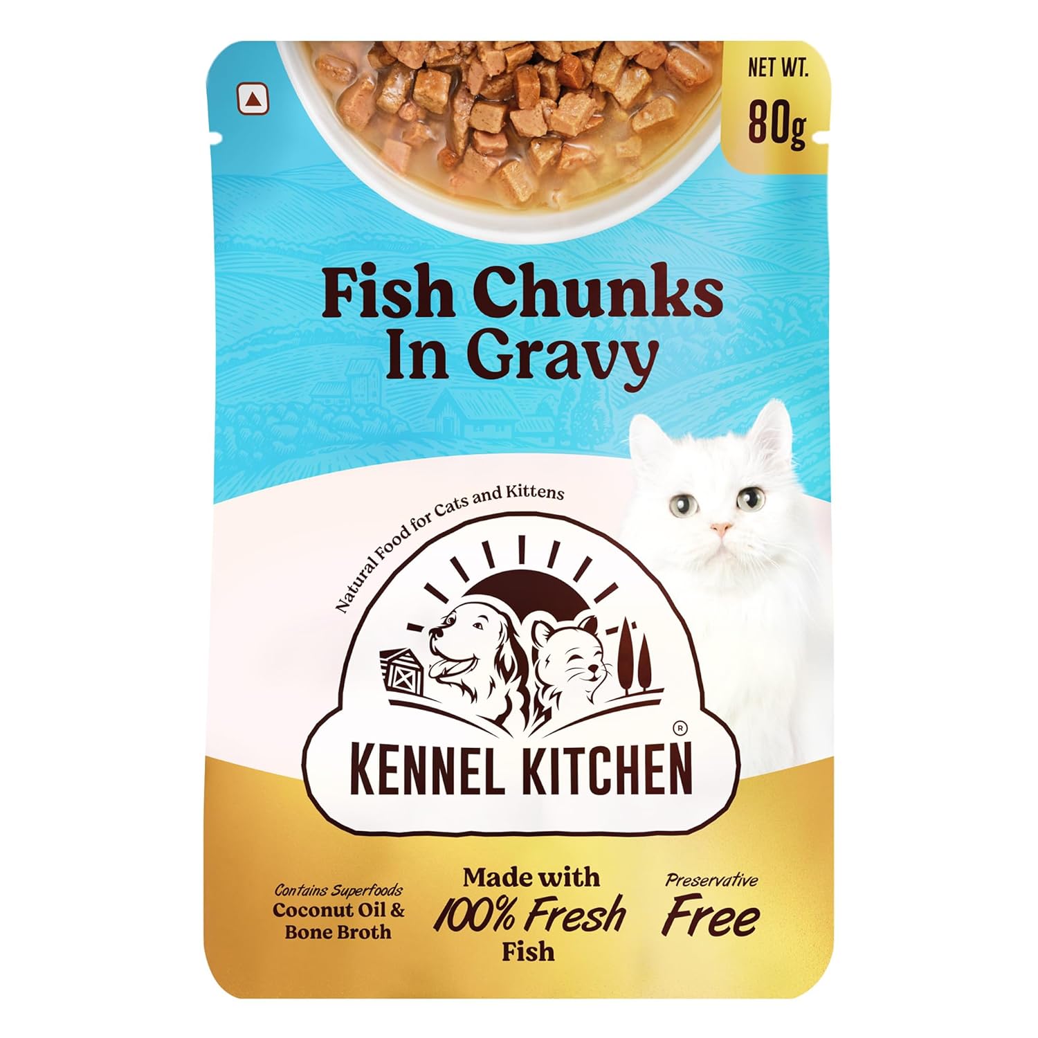 Kennel Kitchen Wet Cat Food for Adults and Kittens, Fish *