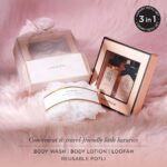Kimirica "Nothing But Love Duo" Potli gift set | Fragnance of Gardenia and Night Blooming Jasmine | Perfect gift set | Contains Shower gel, Body Lotion, Loofah and Resuable Potli - Image 2