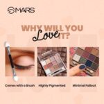 MARS 12 Shades Back to Basics Eyeshadow Palette with Free Applicator | Matte | Shimmer | Beginner Friendly & Long Lasting Eye Shadow Palette (14.4 gm) (Shade-02) - Image 2