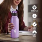 MILTON Caper 750 Stainless Steel Water Bottle 670 ml, Single Walled, ISI Certified I Leak Proof Lid, Rust Proof I for School, Office, Gym I Purple - Image 2
