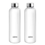 MILTON Costa 1000 Pet Water Bottle Set of 2, 1 Litre Each | Airtight & Leakproof Stainless Steel Lid | Unbreakable, BPA-Free, Reusable Plastic Fridge Bottles for Home, Office, School, Travel - Image 2