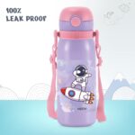 MILTON Torque 650 ISI Certified Stainless Steel Water Bottle, Leak Proof, Rust Proof, Single Walled,1 Yr Warranty, Ideal Sipper Water Bottle for School Kids Bottle, 625 ml, Purple (Astronaut) - Image 2