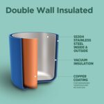 Milton Aura 1000 Thermosteel Water Bottle, 24 Hr Hot and Cold I Leak Proof Lid, ISI Certified I Vacuum Insulated I for Office, Gym, School I Dark Blue - Image 2