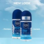NIVEA MEN Fresh Active 50ml Deo Underarm Roll On | With Fresh Ocean Extracts Scent| 72 H Freshness| 0% Alcohol | Dermatologically Approved & Paraben Free Formula - Image 2