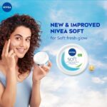 NIVEA Soft Light Moisturizer For Face, Hand & Body, Instant Hydration, Non-Greasy Cream With Vitamin E & Jojoba Oil, 50ml - Image 2