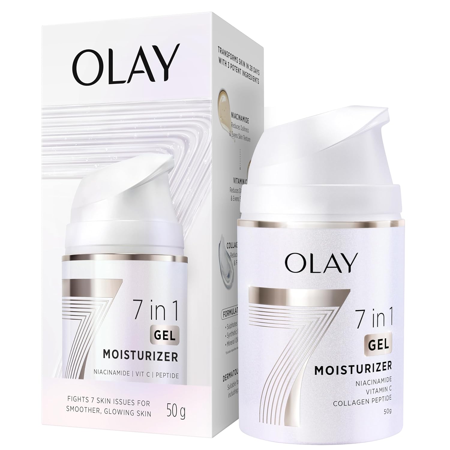 Olay 7in1 Ultra-light Gel Moisturizer | Niacinamide, Vitamin C, Collagen *