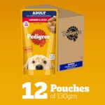 Pedigree Adult Wet Dog Food, Chicken & Liver Chunks in Gravy, 130 g (Pack of 12), Complete & Balanced Meal for Adult Dogs - Image 2