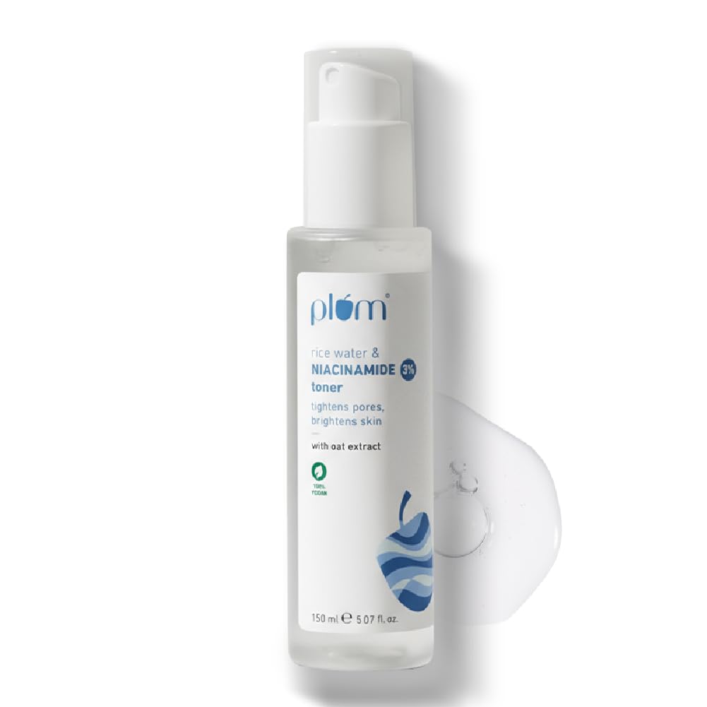 Plum 3% Niacinamide & Rice Water Face Toner | Alcohol-Free *