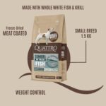 Quattro Super Premium Senior/Light Dog Food for Mini Breeds – White Fish & Krill, 1.5 kg - Image 2