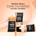 Swiss Beauty Matte Maxx Cover Foundation | 24- Hour Stay | With Hyaluronic Acid & Vitamin E | Oil-Control Formula | Shade 01 Fair Warm, 30g - Image 2