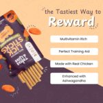 TRICKS & LICKS Carrot Dog Chew Stick for Puppies & Adult Dogs 70 gm -8 Stick| Real Chicken Soft Chews | Non Veg Dog Treats with Multivitamin & Ashwagandha | Dental Chews | Dog Food for All Breeds - Image 2