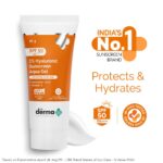 The Derma Co 1% Hyaluronic Sunscreen Aqua Gel SPF 50 PA++++ | Hydrating, Lightweight & Non-Greasy | No White Cast | Broad Spectrum & Blue Light Protection | Clinically Tested - (In-Vivo) | 30 g - Image 2