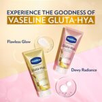 Vaseline Gluta-Hya Flawless Glow Lotion for Face & Body | Gives Brighter Skin | Glutathione & Pro-Retinol Infused Moisturizer, 200ml - Image 2