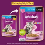 Whiskas Junior Kitten (2-12 Months) Wet Cat Food, Tuna in Jelly, 80 g (Pack of 14), Hydrating Food Made With Real Fish, 100% Complete & Balanced Nutrition for Kittens - Image 2