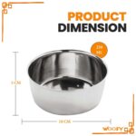 Woofy Birds Stainless Steel Feeder Bowl | Parrot Feeding and Watering Premium Hanging cage Bowls | Food Bowls with Holder for All Bird - (250ML, Pack of 2PCS) - Image 2